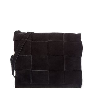 Italian Leather Crossbody, Black
